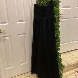 Black strapless dress